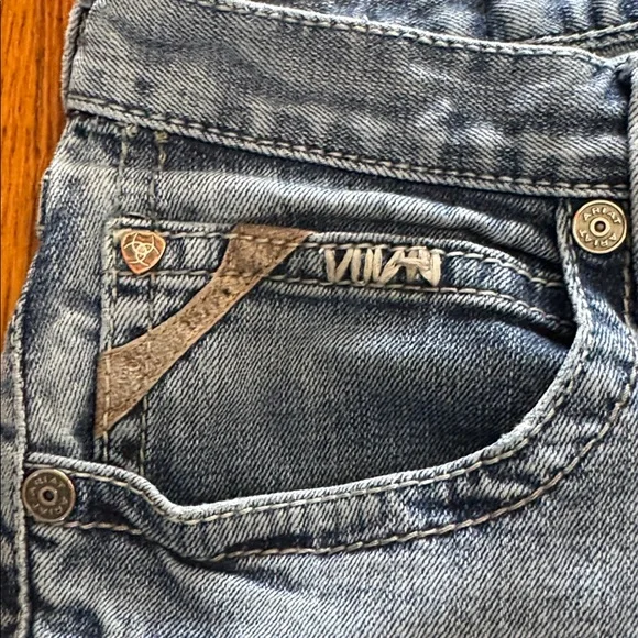 Ariat Light Blue M5 Straight Men's Jeans - Picture 4 of 16